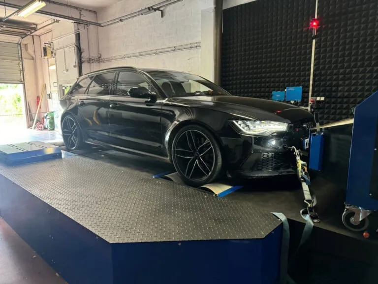 audi rs6 sur le banc pour une reprogrammation moteur stage ethanol